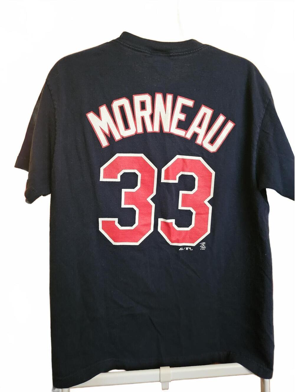 Justin Morneau - Minnesota Twins Baseball Majestic Mens Blue Shirt Size Medium